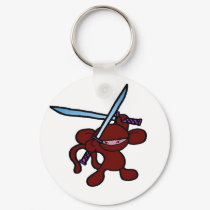 Red Ninja Overhead-No Words keychains by OmanLegend Red Ninja Overhead-No Words keychains