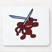 Red Ninja Overhead-No Words mousepads by OmanLegend Red Ninja Overhead-No Words mousepads