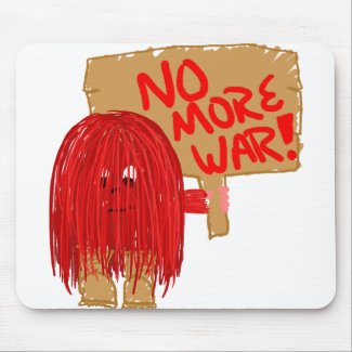 Red no more war mousepad