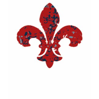 Red NOLa Fleur De Lis shirt