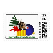 Red Nosed Basset Reindeer Stamps by BassetRescueNetwork Red Nosed Basset Reindeer Stamps