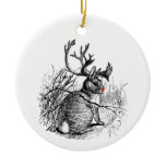 Red Nosed Jackalope Ornament ornaments