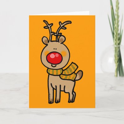 Red-nosed reindeer cards