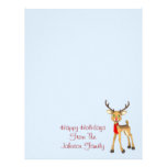 Red Nosed Reindeer Holiday Letterhead