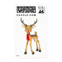 Red Nosed Reindeer Holiday Postage postage