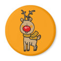 Red-nosed reindeer magnets by jsoh Red-nosed reindeer magnets
