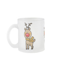 Red-nosed reindeer mugs