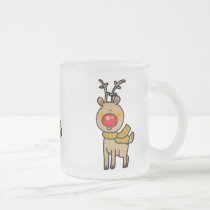 Red-nosed reindeer mugs