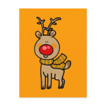 Red-nosed reindeer postcards