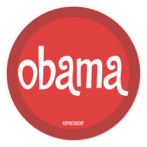 Red Obama Stickers