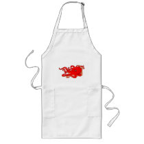 Red Octopus Apron