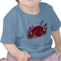 Red Octopus T-Shirt by bizarrecartoons Red Octopus T-Shirt