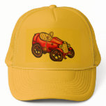 Red old car hats