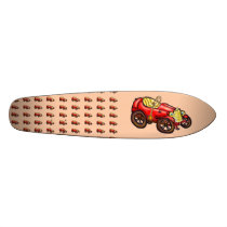 Red old car skateboard decks