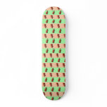 Red old car skate board decks