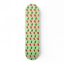 Red old car skate board decks