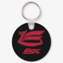 Red on Black Dragon Keychain