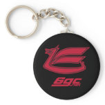 Red on Black Dragon Keychain