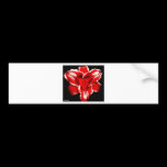 Red on Black lily bumper stickers