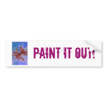 Red on Purple and Blue Paintball Bumper Stickers