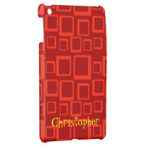 Red on Red Squares iPad Mini Case Template ipad mini cases