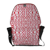 Red Optic Abstract Rickshaw Messenger Bag