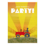 Red or Green Tractor Party Invitation: Choose Your