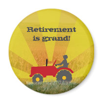 Red or Green Tractor Retirement Magnet