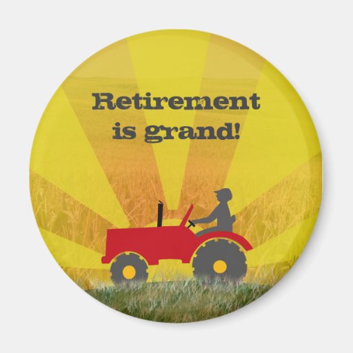 Red or Green Tractor Retirement Magnet