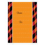 Red, orange and black gift tag