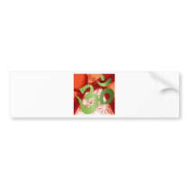 Red-Orange-Bg_Green-Om bumper stickers by Deepsy Red-Orange-Bg_Green-Om bumper stickers