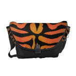 Red Orange Black Tiger Zebra Messenger Bag