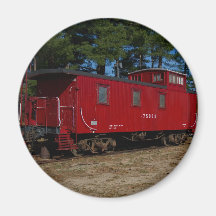 Red & Orange Caboose Magnet