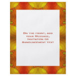 red orange circles personalized flyer