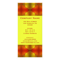 red orange circles rack cards