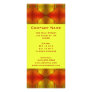 red orange circles personalized rack card