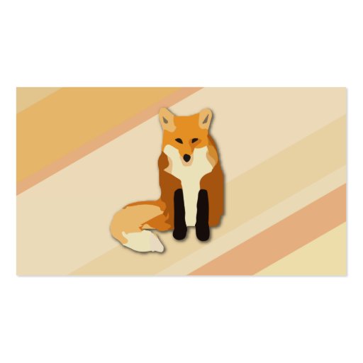 Red Orange Fox Business Card (back side)