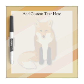 Red Orange Fox Dry-Erase Board