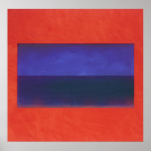 red, orange on blue.02.02 print