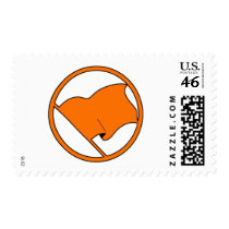 Red Orange Pink Flag Plain No Symbol Blank Postage Stamps