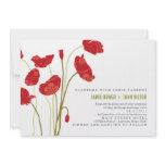 Red-Orange Poppies Wedding Invitation