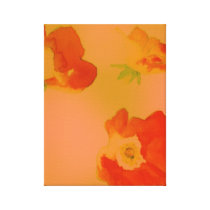 Red-Orange Roses on Canvas canvas prints