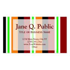Red Orange Stripes Business Card Templates