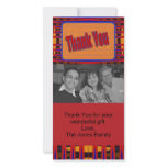 red orange thank you photo cards