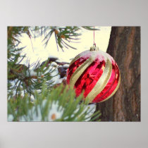 Red Orb bordered print