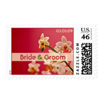 Red Orchid • Bride & Groom Stamp stamps