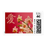 Red Orchid • Kanji Love Stamp