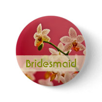 Red Orchid • Wedding Button by SabineStGreetings Red Orchid • Wedding Button