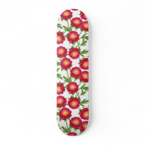 Red Oriental Peonies Skateboard by twopurringcats Red Oriental Peonies Skateboard