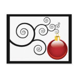 Red Ornament Christmas Postcard Greetings postcards